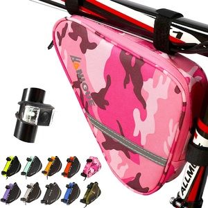 Bike bag pink camo reflective storage marathon bike bag